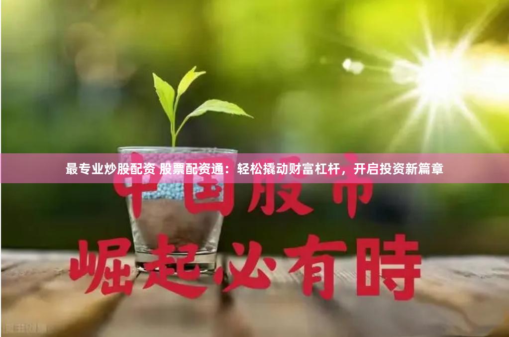最专业炒股配资 股票配资通：轻松撬动财富杠杆，开启投资新篇章